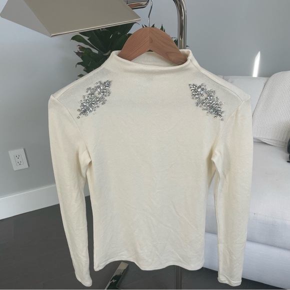 Express Rhinestone Mock Neck - Picture 3 of 6